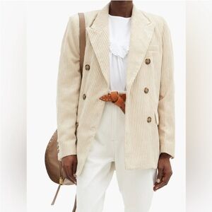 Women's Corduroy Double Breasted Blazer - Rowing Blazers M NWT